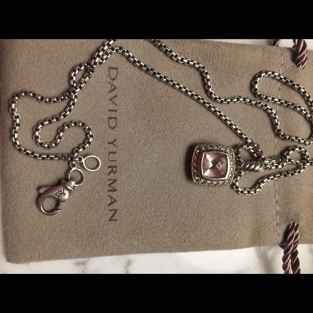 David Yurman petite Albion Necklace Morganite